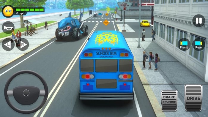 高中校车模拟器(School Bus Simulator Driving)截图1
